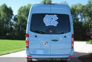 Tar Heels Golf Van Rear View