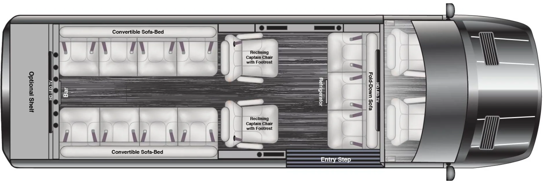 AutoElite RoadLiner Limo Floorplan NoTableText