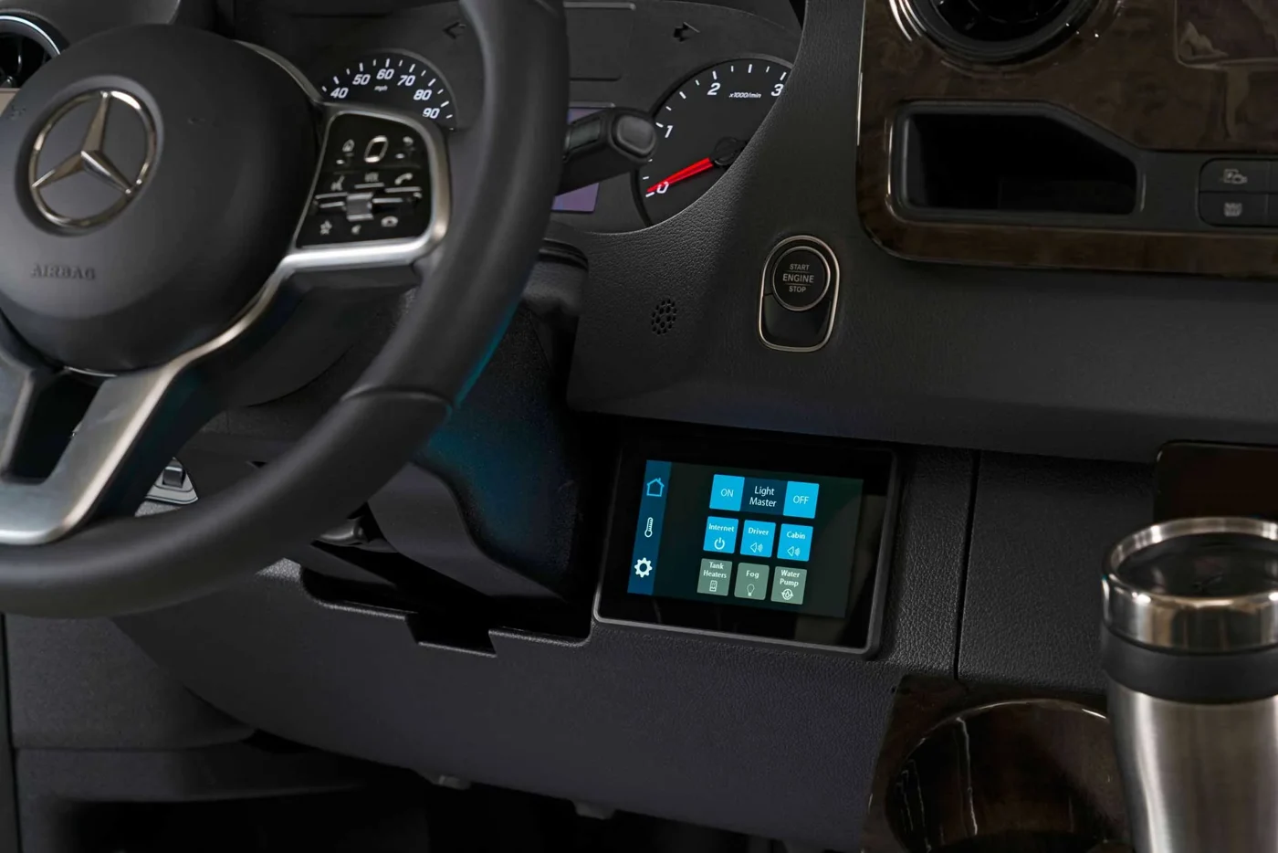 Mercedes Sprinter instrument panel and dashboard controls