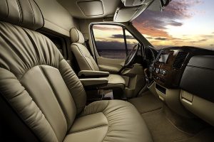 Luxury custom conversion van interior